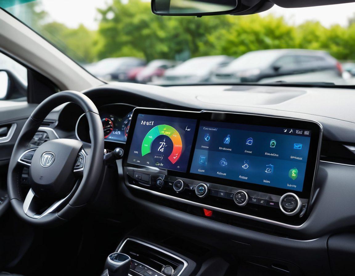 A sleek, modern dashboard displaying various auto insurance quotes and comparisons, surrounded by vibrant, clear icons symbolizing safety and protection. In the background, a silhouette of a car with a glowing outline represents seamless functionality. Bright colors like blue and green to convey trust and reliability. super-realistic. vibrant colors. white background.